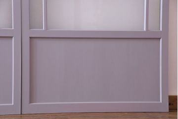 ペイント建具　色ガラス　淡いカラーに色ガラスが映えるガラス戸4枚セット(引き戸、建具)(R-030419)