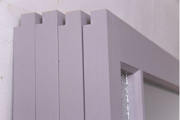 ペイント建具　色ガラス　淡いカラーに色ガラスが映えるガラス戸4枚セット(引き戸、建具)(R-030419)