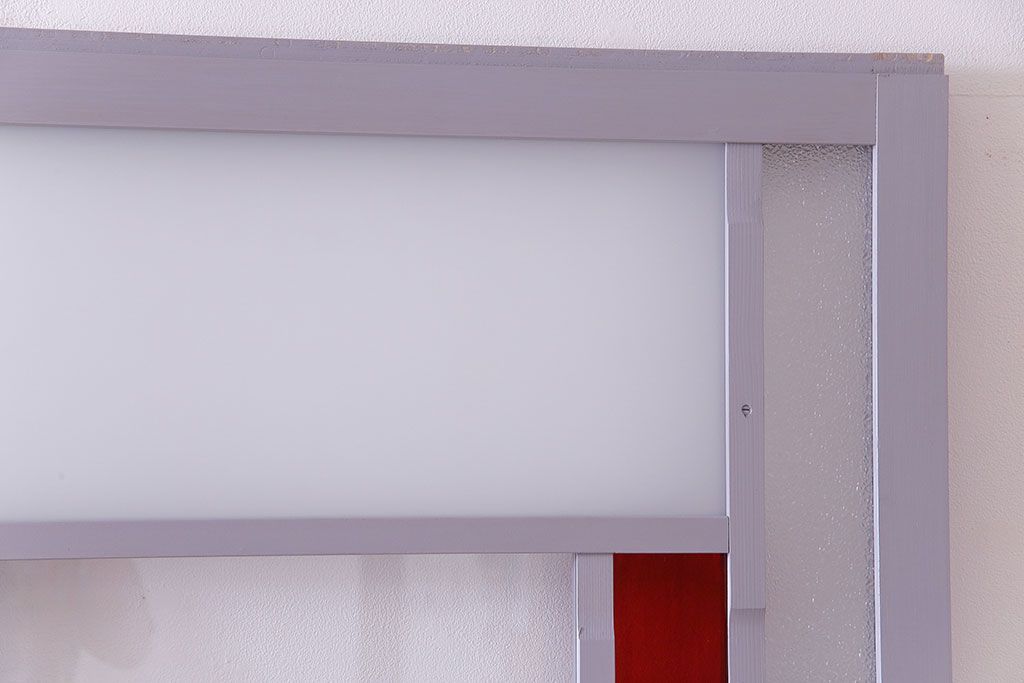 ペイント建具　色ガラス　淡いカラーに色ガラスが映えるガラス戸4枚セット(引き戸、建具)(R-030419)