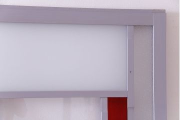 ペイント建具　色ガラス　淡いカラーに色ガラスが映えるガラス戸4枚セット(引き戸、建具)(R-030419)