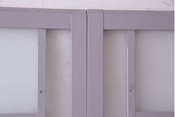 ペイント建具　色ガラス　淡いカラーに色ガラスが映えるガラス戸4枚セット(引き戸、建具)(R-030419)