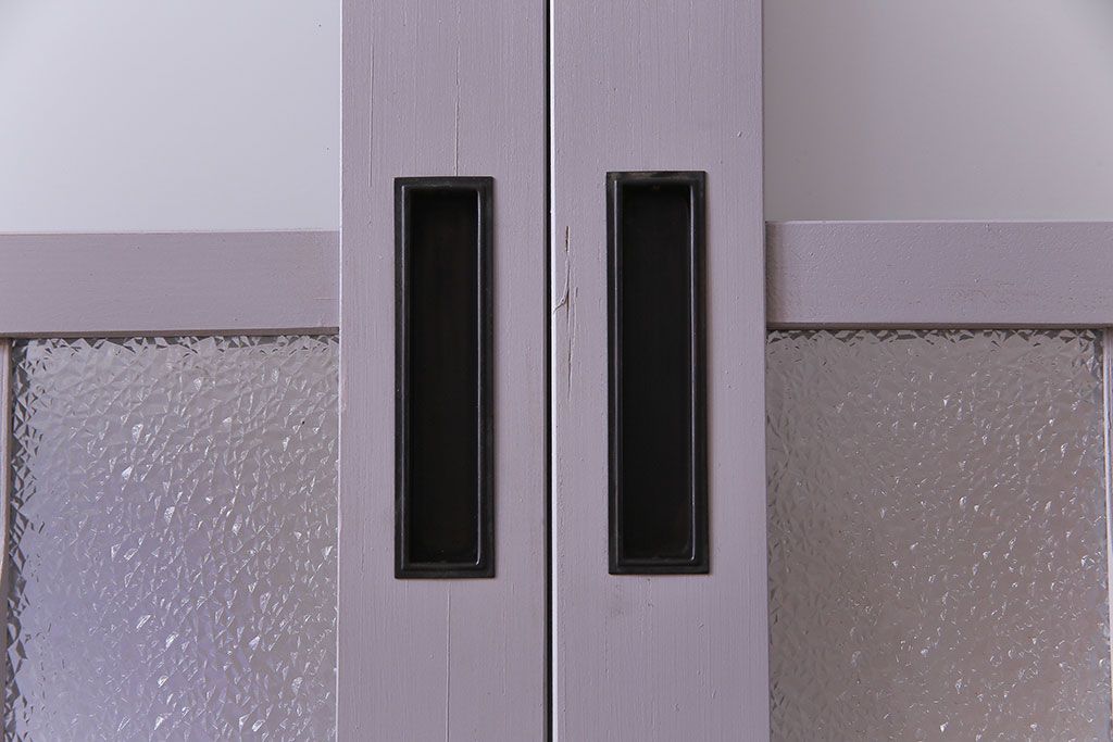 ペイント建具　色ガラス　淡いカラーに色ガラスが映えるガラス戸4枚セット(引き戸、建具)(R-030419)