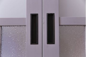 ペイント建具　色ガラス　淡いカラーに色ガラスが映えるガラス戸4枚セット(引き戸、建具)(R-030419)