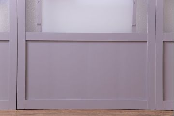 ペイント建具　色ガラス　淡いカラーに色ガラスが映えるガラス戸4枚セット(引き戸、建具)(R-030419)