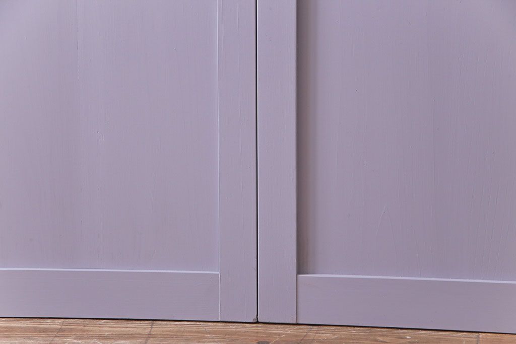 ペイント建具　色ガラス　淡いカラーに色ガラスが映えるガラス戸4枚セット(引き戸、建具)(R-030419)