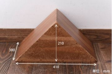 アンティーク雑貨　昭和レトロ　大きな積み木セット【三角形・大/2ヶ組】(飾り台、花台、ディスプレイ雑貨)