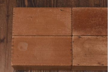 アンティーク雑貨　昭和レトロ　大きな積み木セット【長方形/4ヶ組】(飾り台、花台、ディスプレイ雑貨)