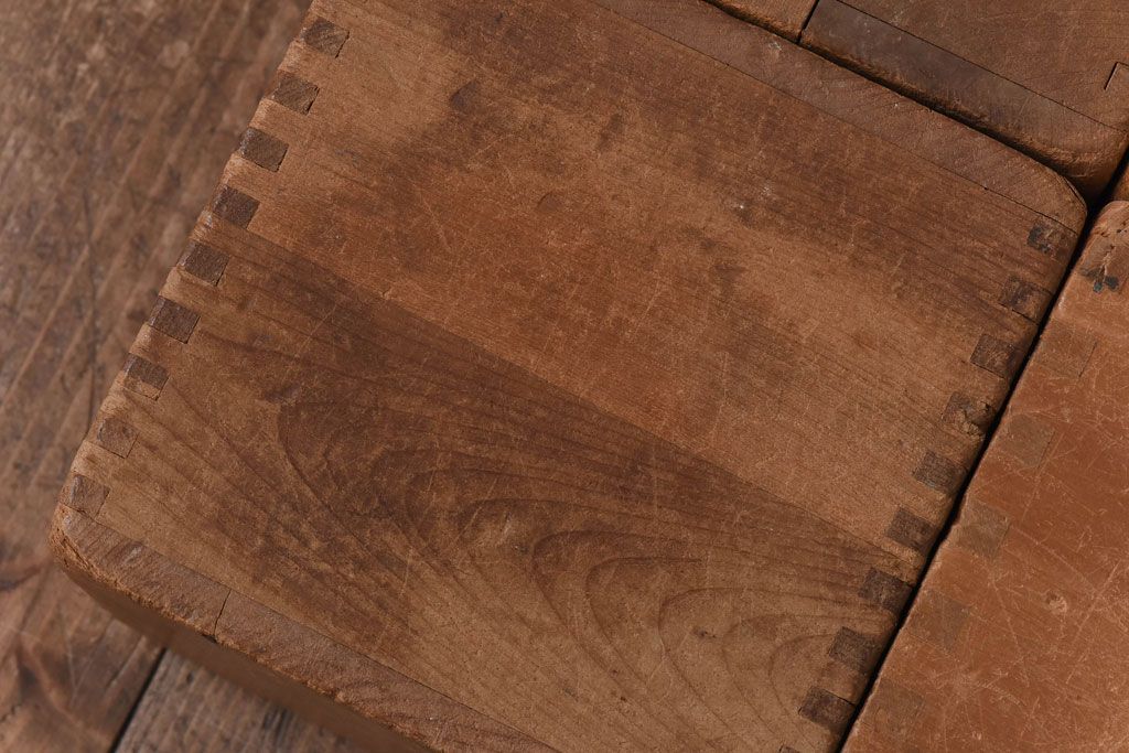 アンティーク雑貨　昭和レトロ　昭和レトロ　大きな積み木セット【四角形/9ヶ組】(飾り台、花台、ディスプレイ雑貨)