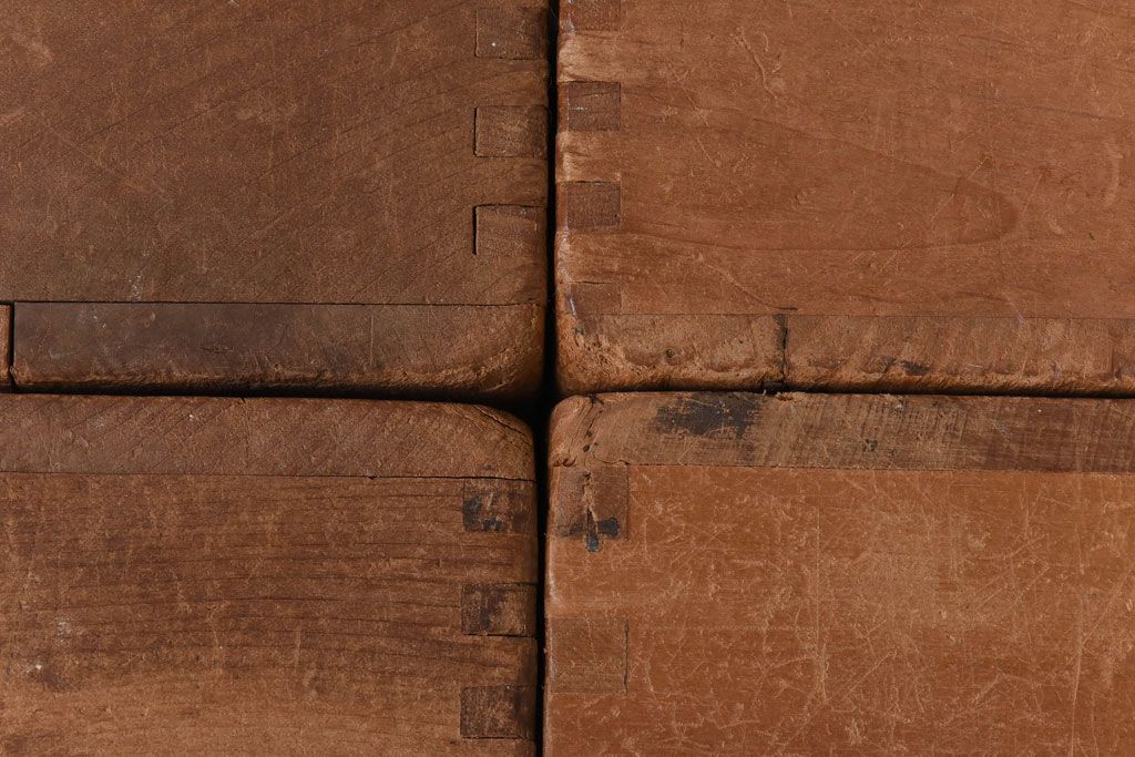 アンティーク雑貨　昭和レトロ　昭和レトロ　大きな積み木セット【四角形/9ヶ組】(飾り台、花台、ディスプレイ雑貨)