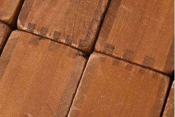 アンティーク雑貨　昭和レトロ　大きな積み木セット【うすい長方形/9ヶ組】(飾り台、花台、ディスプレイ雑貨)