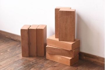 アンティーク雑貨　昭和レトロ　大きな積み木セット【うすい長方形/9ヶ組】(飾り台、花台、ディスプレイ雑貨)