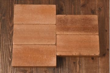 アンティーク雑貨　昭和レトロ　大きな積み木セット【四角形/8ヶ組】(飾り台、花台、ディスプレイ雑貨)