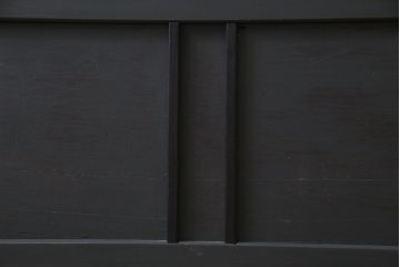 【W様ご成約品】ペイント家具　ラフジュ工房オリジナルガラス入り　市松模様がモダンなガラス戸(引き戸、建具)4枚組(R-030438)