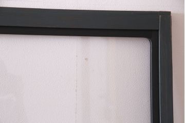 【W様ご成約品】ペイント家具　ラフジュ工房オリジナルガラス入り　市松模様がモダンなガラス戸(引き戸、建具)4枚組(R-030438)