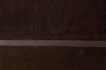 和製アンティーク　総栗材　縦に入った金具がかっこいい蔵戸(引き戸、建具、玄関戸)(R-030439)