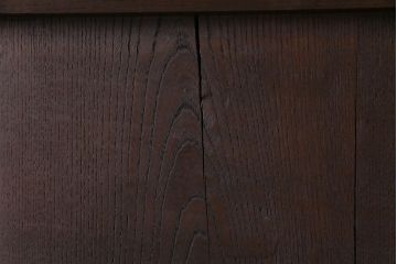 和製アンティーク　総栗材　縦に入った金具がかっこいい蔵戸(引き戸、建具、玄関戸)(R-030439)