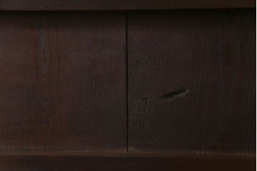 和製アンティーク　総栗材　縦に入った金具がかっこいい蔵戸(引き戸、建具、玄関戸)(R-030439)