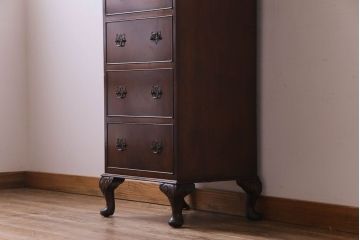 アンティーク家具　イギリスアンティーク　マホガニー材　エレガントな佇まいのサイドチェスト(引き出し、ドロワー)(R-030446)