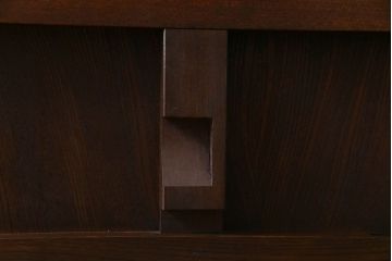 和製アンティーク　総ケヤキ材　重厚な佇まいが存在感を放つ鉄格子蔵戸(引き戸、建具、玄関戸)(R-030454)