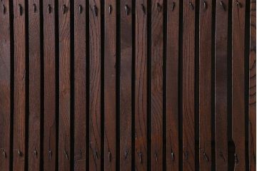 和製アンティーク　総ケヤキ材　重厚かつ上品な佇まいの富山蔵戸(引き戸、建具、玄関戸)