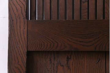 和製アンティーク　総ケヤキ材　重厚かつ上品な佇まいの富山蔵戸(引き戸、建具、玄関戸)