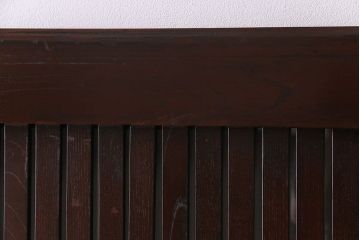 和製アンティーク　総ケヤキ材　使い勝手の良いガラス入れリメイクの蔵戸(引き戸、建具、玄関戸)