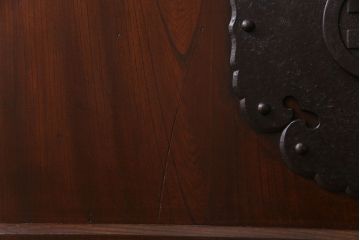 和製アンティーク　総ケヤキ材　重厚な佇まいが魅力の蔵戸(引き戸、建具、玄関戸)