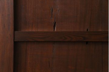 和製アンティーク　総ケヤキ材　重厚な佇まいが魅力の蔵戸(引き戸、建具、玄関戸)