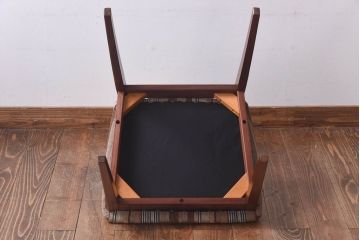 ヴィンテージ家具　北欧ビンテージ　G-PLAN(ジープラン)　ストライプ柄のラダーバックチェア(ダイニングチェア、ワークチェア、イス)(1)(R-030461)