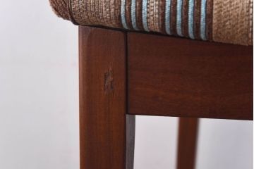 ヴィンテージ家具　北欧ビンテージ　G-PLAN(ジープラン)　ストライプ柄のラダーバックチェア(ダイニングチェア、ワークチェア、イス)(3)(R-030463)