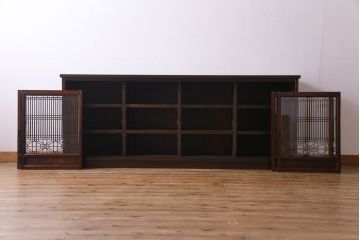 ラフジュオリジナル　組子引き戸　上質な和の雰囲気漂うリメイクローボード(収納棚)