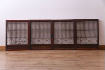 ラフジュオリジナル　組子引き戸　上質な和の雰囲気漂うリメイクローボード(収納棚)