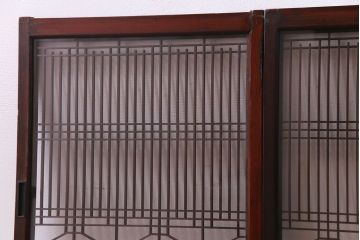 ラフジュオリジナル　組子引き戸　上質な和の雰囲気漂うリメイクローボード(収納棚)