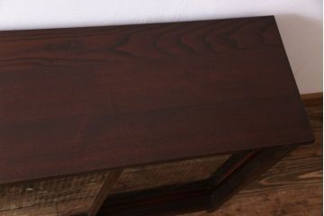 ラフジュ工房オリジナル　古い組子の引き戸を活かしリメイクしたローボード(収納棚、陳列棚、キッチンボード)(R-030471)