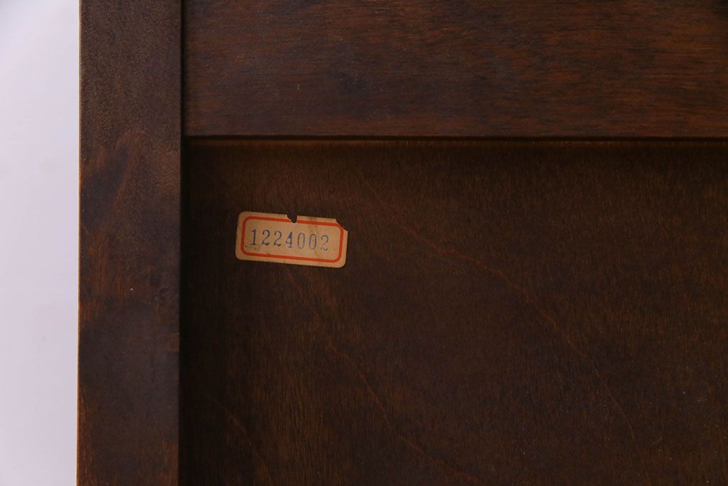 中古美品　希少な廃盤品!!　北海道民芸家具　OM158　上質な三方ガラス飾り棚(陳列棚、食器棚、ガラスケース)(2)(R-030473)