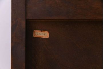 中古美品　希少な廃盤品!!　北海道民芸家具　OM158　上質な三方ガラス飾り棚(陳列棚、食器棚、ガラスケース)(2)(R-030473)