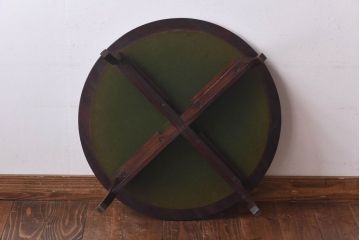 アンティーク家具　イギリスアンティーク　激レア　ウォールナット材　珍しいデザインがおしゃれなネストテーブル(センターテーブル)(R-030476)