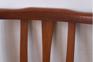 北欧ビンテージ家具　チーク材　黄色のファブリックが可愛らしいダイニングチェア(ワークチェア、椅子)(1)(R-030477)