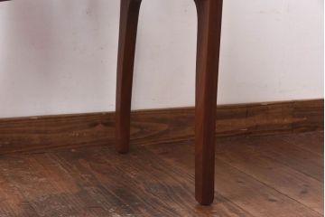 北欧ビンテージ家具　チーク材　黄色のファブリックが可愛らしいダイニングチェア(ワークチェア、椅子)(1)(R-030477)