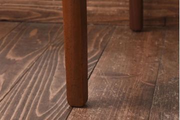 北欧ビンテージ家具　チーク材　黄色のファブリックが可愛らしいダイニングチェア(ワークチェア、椅子)(1)(R-030477)