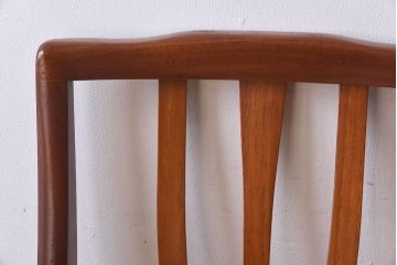 北欧ビンテージ家具　チーク材　黄色のファブリックが可愛らしいダイニングチェア(ワークチェア、椅子)(2)(R-030478)