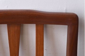 北欧ビンテージ家具　チーク材　黄色のファブリックが可愛らしいダイニングチェア(ワークチェア、椅子)(2)(R-030478)