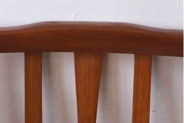 北欧ビンテージ家具　チーク材　黄色のファブリックが可愛らしいダイニングチェア(ワークチェア、椅子)(2)(R-030478)