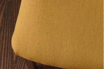 北欧ビンテージ家具　チーク材　黄色のファブリックが可愛らしいダイニングチェア(ワークチェア、椅子)(2)(R-030478)