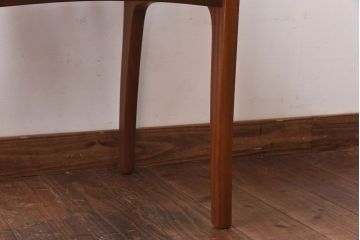 北欧ビンテージ家具　チーク材　黄色のファブリックが可愛らしいダイニングチェア(ワークチェア、椅子)(2)(R-030478)