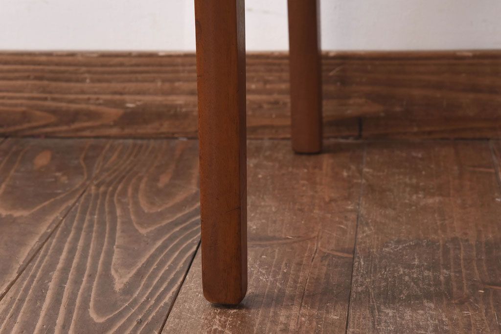 北欧ビンテージ家具　チーク材　黄色のファブリックが可愛らしいダイニングチェア(ワークチェア、椅子)(2)(R-030478)