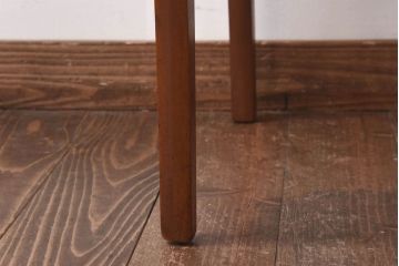 北欧ビンテージ家具　チーク材　黄色のファブリックが可愛らしいダイニングチェア(ワークチェア、椅子)(2)(R-030478)