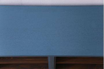 ペイント家具　リメイク　ブルーカラーと木の色味がマッチしたお洒落なオープンラック(収納棚)(R-30480)