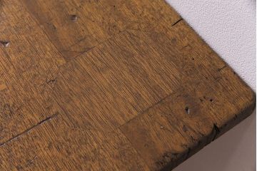 昭和レトロ　リメイク　懐かしさ感じる素朴な佇まいの作業テーブル(作業台、ダイニングテーブル)(1)