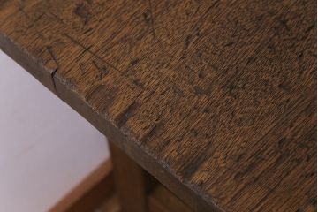 昭和レトロ　リメイク　懐かしさ感じる素朴な佇まいの作業テーブル(作業台、ダイニングテーブル)(1)